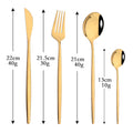 Axyaa Black Gold Stainless Steel Dinnerware Set - Elegant Tableware Collection