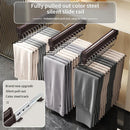 Axyaa Aluminum Sliding Pants Rack - Wall-mounted Wardrobe Organizer & Drying Holder