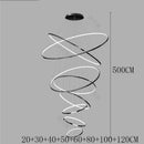 Axyaa Staircase Chandelier: Modern LED Pendant Light for Living Room and Indoor Lighting