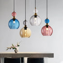 Axyaa Colorful Glass Pendant Lamp LED Chandelier for Restaurant, Bar, Bedroom