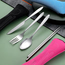 Axyaa Stainless Steel Cutlery Set - Knife, Fork, Spoon, Chopsticks
