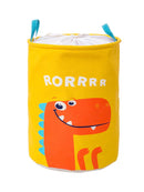 Axyaa Kids Cartoon Animals Laundry Basket - Foldable Toy Organizer & Storage Barrel