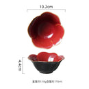 Axyaa Flame-Killed Ceramic Flower Shape 4" Bowl Set for Molecular Cuisine & Serving