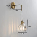 Axyaa Retro Flowers Glass Wall Lamp for Bedroom Study & Bedside, Nordic Modern Style