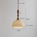 Axyaa Flower Ceramic Pendant Lights: France Style Home Decor LED Handing Lamp