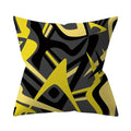 Axyaa Yellow Floral Geometric Cushion Cover 45x45cm