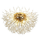 Axyaa Nordic Crystal Dandelion Ceiling Lamp: Modern, Creative, Round Design for Bedroom, Living Room
