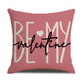 Axyaa Linen Cushion Cover 45x45 for Modern Living Room Decor & Sofa - Valentine's Day Theme