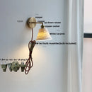Axyaa Nordic Ceramic LED Wall Light with Pull Chain Switch