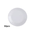 Axyaa White Paper Plate Set - Nordic Minimalist Tableware for DIY Birthday Party
