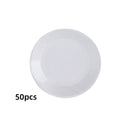 Axyaa White Paper Plate Set - Nordic Minimalist Tableware for DIY Birthday Party