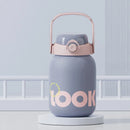 Axyaa Kids' 1100ML Stainless Steel Straw Thermos Insulation Cup