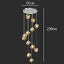 Axyaa Modern LED Ring Stairs Pendant Light Chandeliers for Living and Dining Room