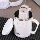 Axyaa Double-Layer Insulated Coffee Mug 480ml Stainless Steel Thermal Cup with Lid & Handle