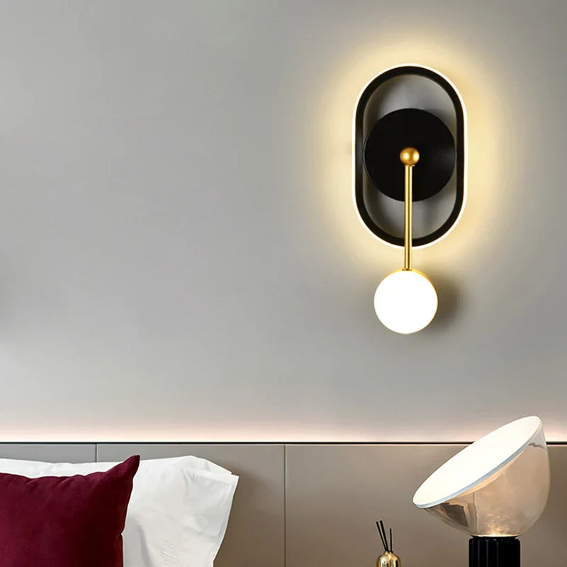 Axyaa Nordic LED Wall Lamp: Modern Minimalist Indoor Lighting Fixture