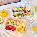 Axyaa Kawaii Bento Lunch Box Set with Spoon and Fork, Microwave Safe Food Containers