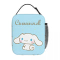 Axyaa Cinnamoroll Insulated Lunch Bag: Portable Thermal Cooler for Travel & Work.