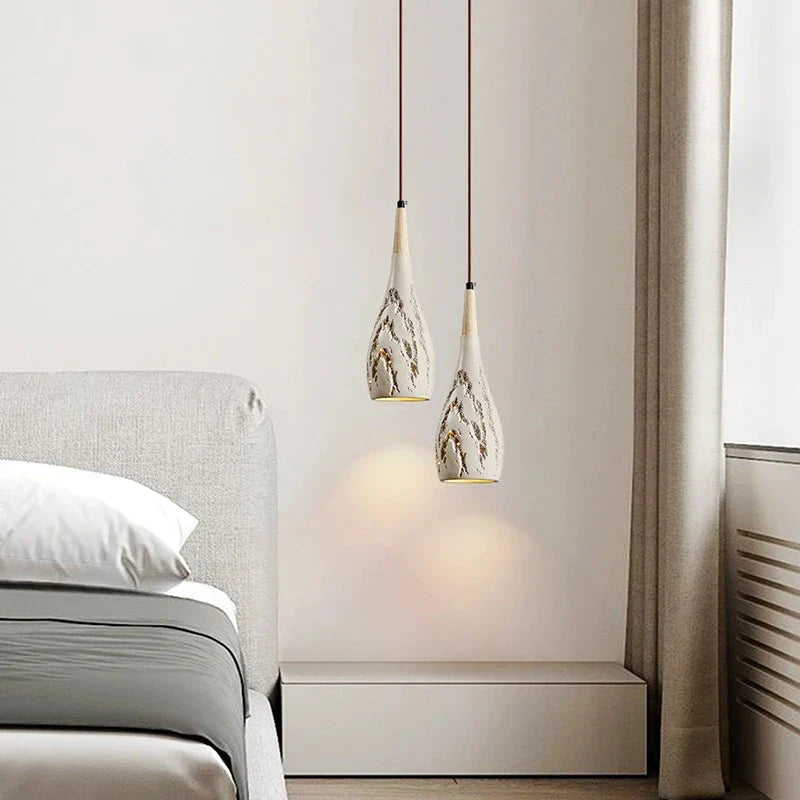 Axya Pendant Light: Concrete Chandelier for Bedroom, Restaurant, Bar & Loft