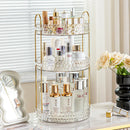 Axyaa 3 Tier Diamond Pattern Cosmetic Organizer Vanity Rack for Bathroom Counter