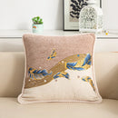 Axyaa Nordic Chenille Feather Embroidery Throw Pillowcase for Home Decor