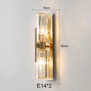 Axyaa Crystal Gold Wall Lamp: Elegant LED Lighting Fixtures for Luxury Living Areas