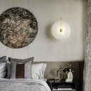 Axyaa Marble Wall Lamp: Nordic Postmodern Circular Lighting for Living Room, Bedroom, Study