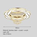 Axyaa Nordic Crystal LED Ceiling Chandelier - Elegant Minimalist Luxury Lighting for Home