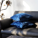 Axyaa Ice Plush Pillow Cover in Soft Cozy Blue Gold Green Pink Brown Solid Decoration