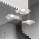 Axyaa White LED Fabric Pendant Lights for Dining Room