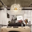 Axyaa Nordic Dandelion Chandelier Gold/Chrome Crystals Pendant Lights Bar Lamp