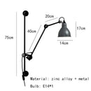 Axyaa Nordic Swing Arm Wall Lamps: Modern, Creative, Black, Chrome, Gold - Bedroom, Living Room