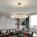 Axyaa Crystal Chandelier: Modern Dining Pendant Light for Home Decoration