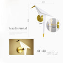 Axyaa Nordic Crane Wall Lamp LED Sconces for Loft Living Room