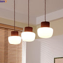 Axyaa Hemp Rope LED Pendant Lamps Nordic Glass Hanging Lights Fixture