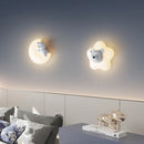 Axya LED Star Moon Bear Bunny Wall Lamp for Bedroom Study Living Hallway Nursery