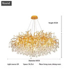 Axyaa Crystal Teardrop Chandelier: Elegant Glass Pendant Lamp for Bedroom Ceiling Lighting