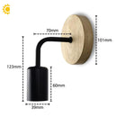 Axyaa Black Iron Wall Lamp - Modern Minimalist Industrial Night Light for Bedroom Hallway