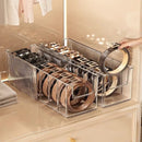 Axyaa Expandable Belt Organizer with Dividers: Clear Snack Storage Box