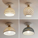 Axyaa Ceramic LED Ceiling Lamp for Indoor Lighting - Semi-Circular Design