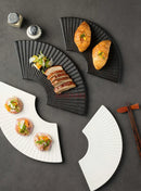 Axyaa Fan-Shaped Sushi Plate Set - Hotel Western Food Serving Tray