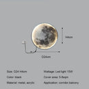 Axyaa Moon Mural LED Wall Lamp Modern Indoor Lighting Sconce for Bedroom & Foyer