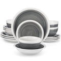 Axyaa Stoneware Tableware Set - 16/32 Piece for 4/8 - 4 Color Options