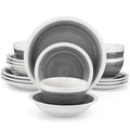 Axyaa Stoneware Dinnerware Set for 4/8 in 4 Colors