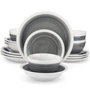 Axyaa Stoneware Dinnerware Set for 4/8 in 4 Colors