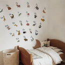 Nordic Animals Wall Decals by Axyaa - Waterproof Peel and Stick Art for Kids' Room