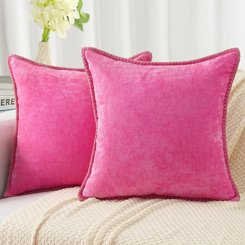 Axyaa Chenille Velvet Pillow Cover for Cozy Home Decor