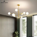 Nordic Pendant Light Modern Glass Hanging Lamp Minimalist Chandelier for Home Decor Axyaa
