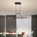 Axyaa LED Chandelier: Modern Luxury for Living Room, Bedroom, Restaurant - Round Bean Pendant Light