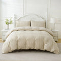 Axyaa Tufted Geometric Duvet Cover Set with Pillowcases - Lightweight Boho Bedding