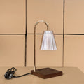 Axyaa Nordic LED Candle Table Lamp with Wood Base for Home Lighting